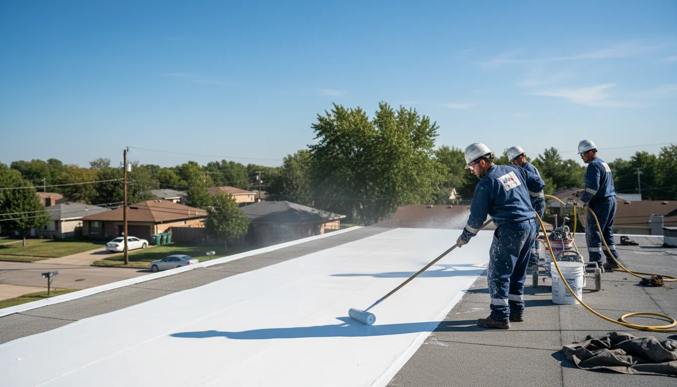 Commercial roof coating in Bryant, WI near me